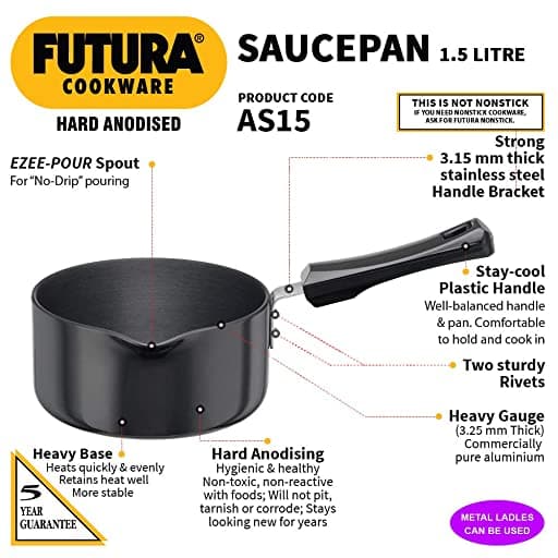 Hawkins AS15 Saucepan 1.5 Ltr (Ezee-pour)