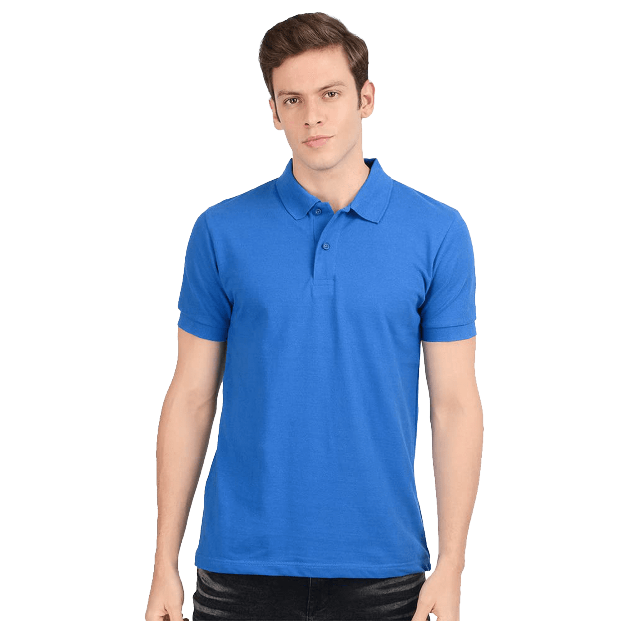 AWG Solid Polo Royal Blue T-Shirt