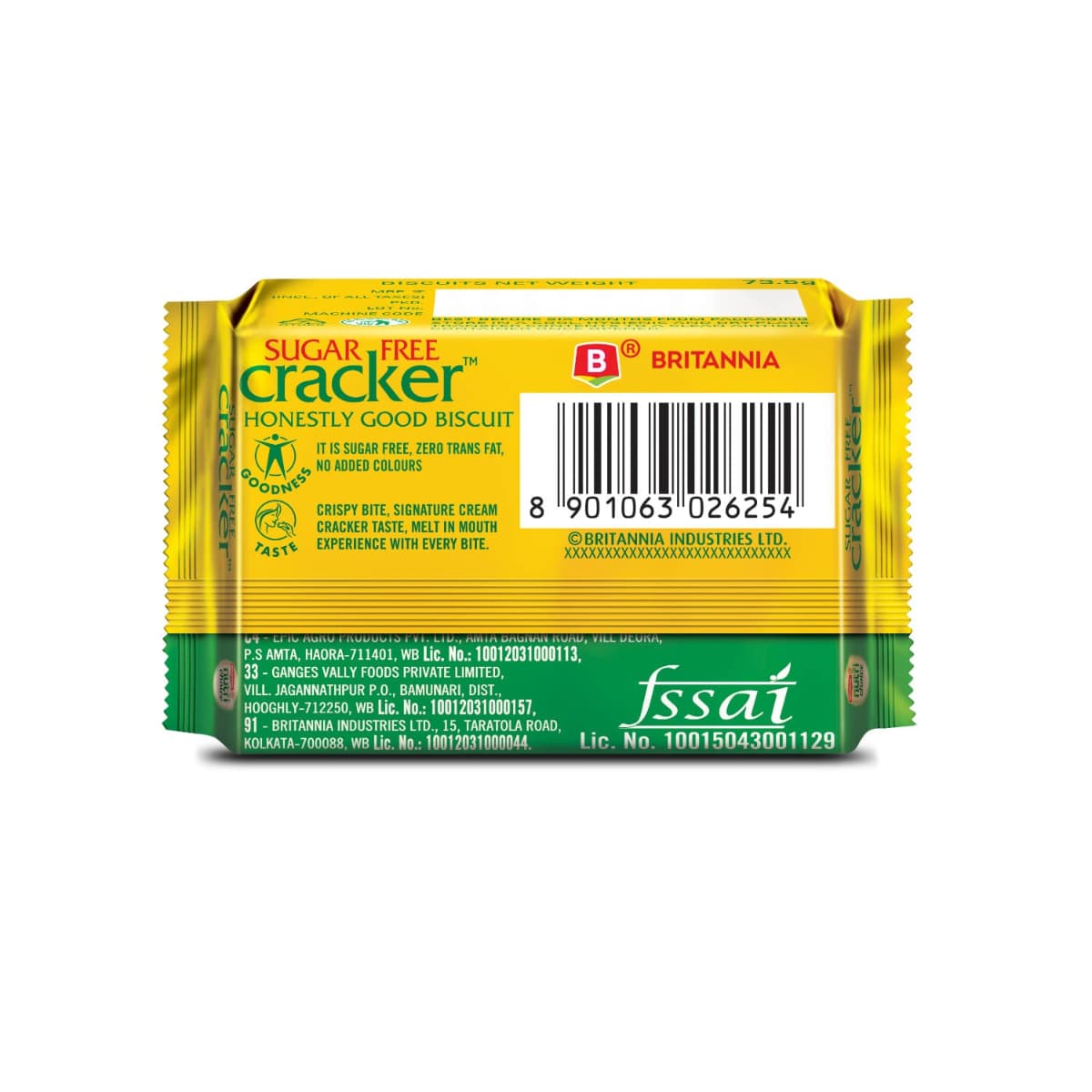 Britannia Nutri Choice Sugar Free Cracker 67g