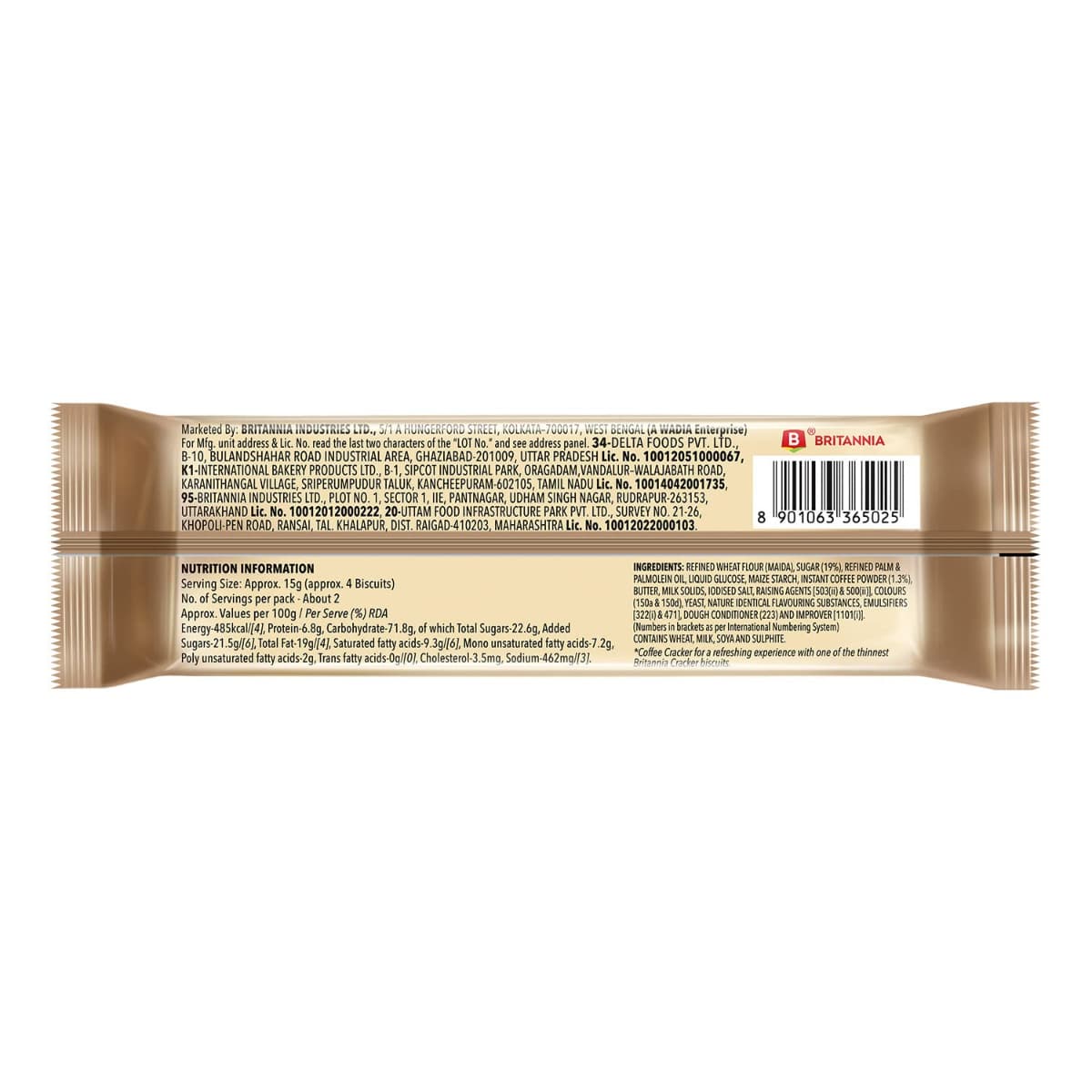 Britannia Biscafe Super Thin Coffee Cracker