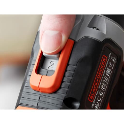 Black + Decker 18V 2 Speed Hammer Drill With Charger