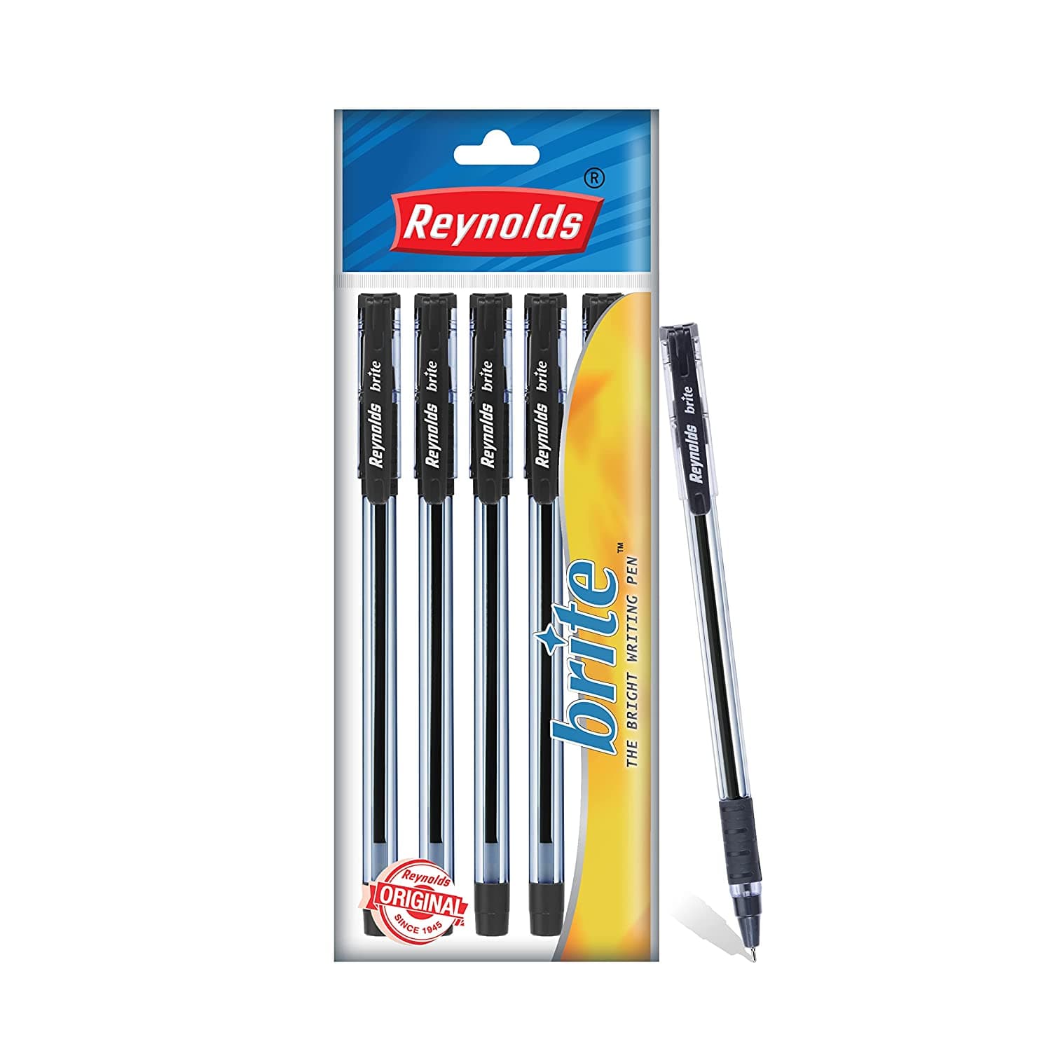 Reynolds Brite Ball Pen Black Pack Of 5