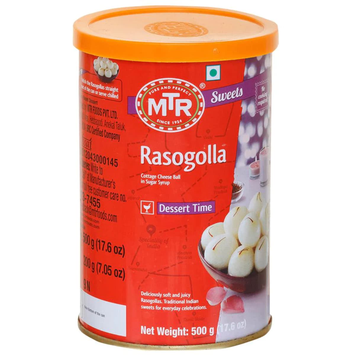 MTR RTE Rasogolla 500g Tin