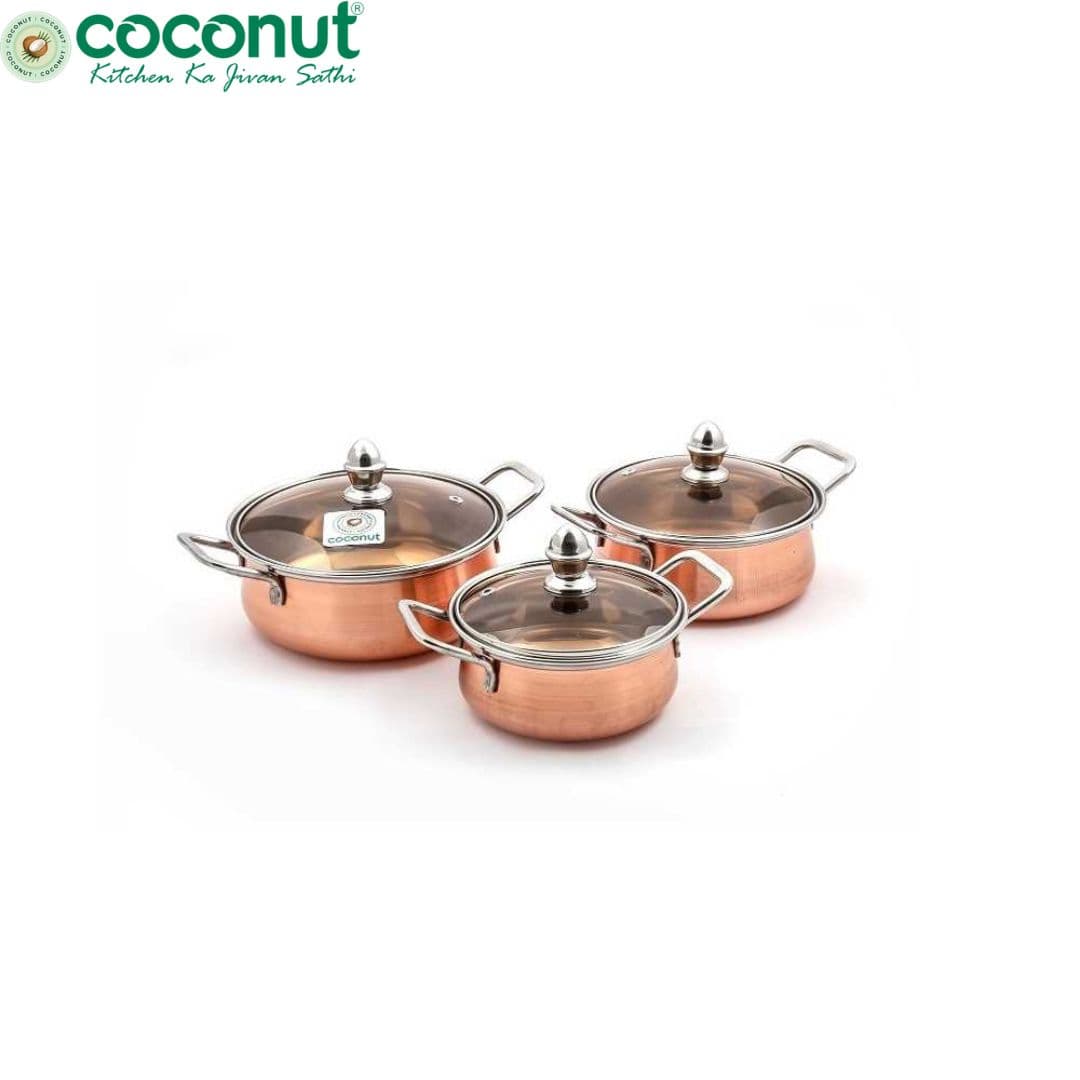 Coconut Diva Copper Gift Set (Glass Lid)|Timeless and Elegant