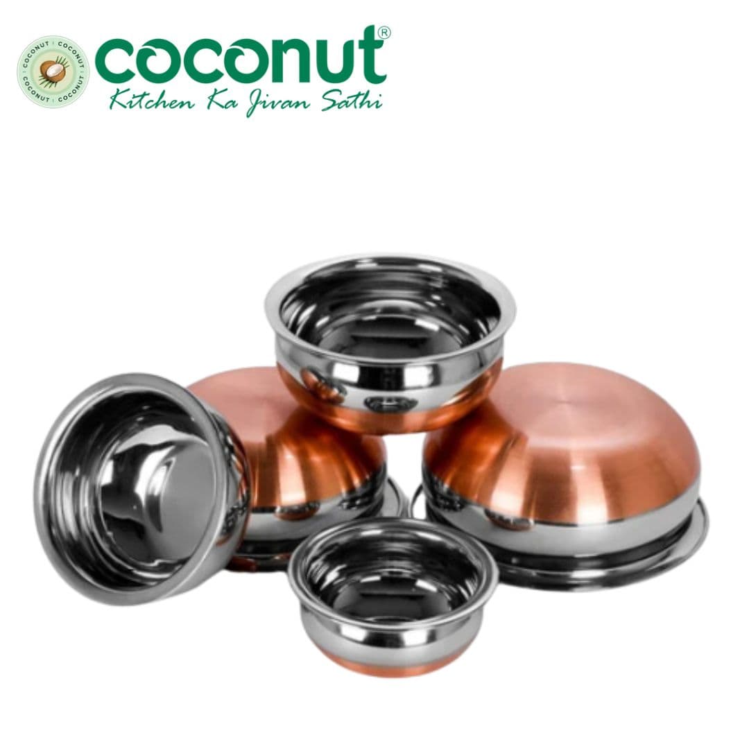 Coconut Rio Handi Set of 5 Pcs|Versatile Cooking and Serving