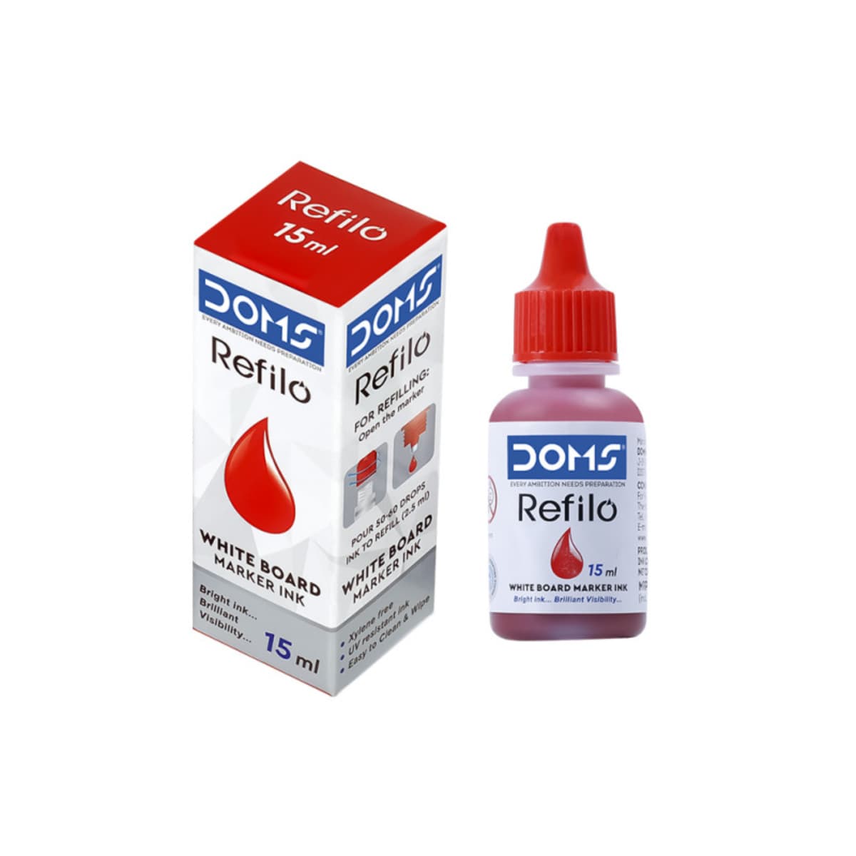 DOMS White Board Marker Ink 15Ml Red