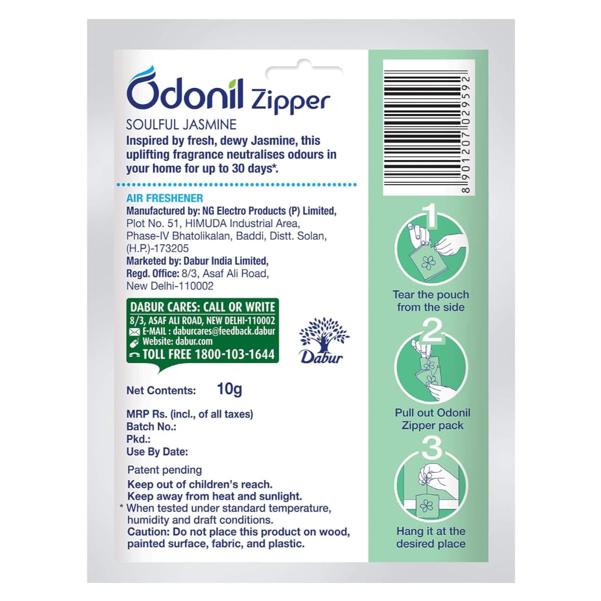 Odonil Zipper Jasmine 10gm