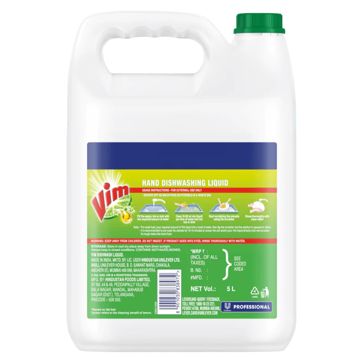 Vim Pro Dishwash Liquid 5L