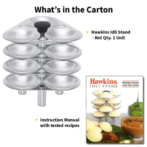 Hawkins Aluminium Idli Stand 3L - 12 Mini Idlis