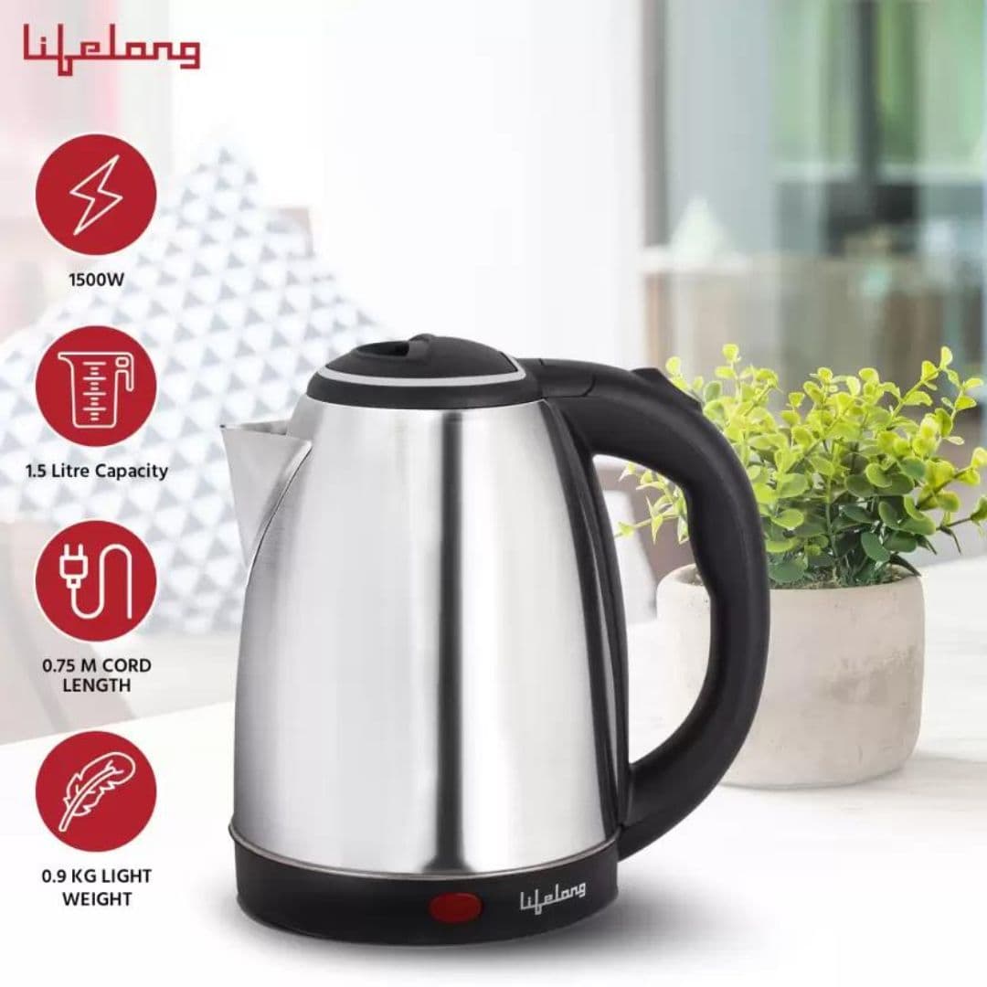 Lifelong LLEK60 Electric Kettle  (1.5 L, Silver)