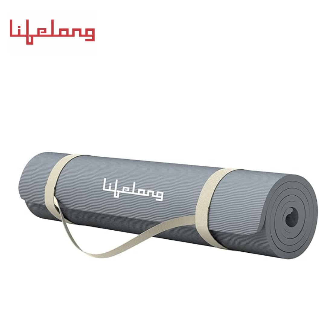 Lifelong  Yoga mat for Women & Men EVA Material 4mm Grey