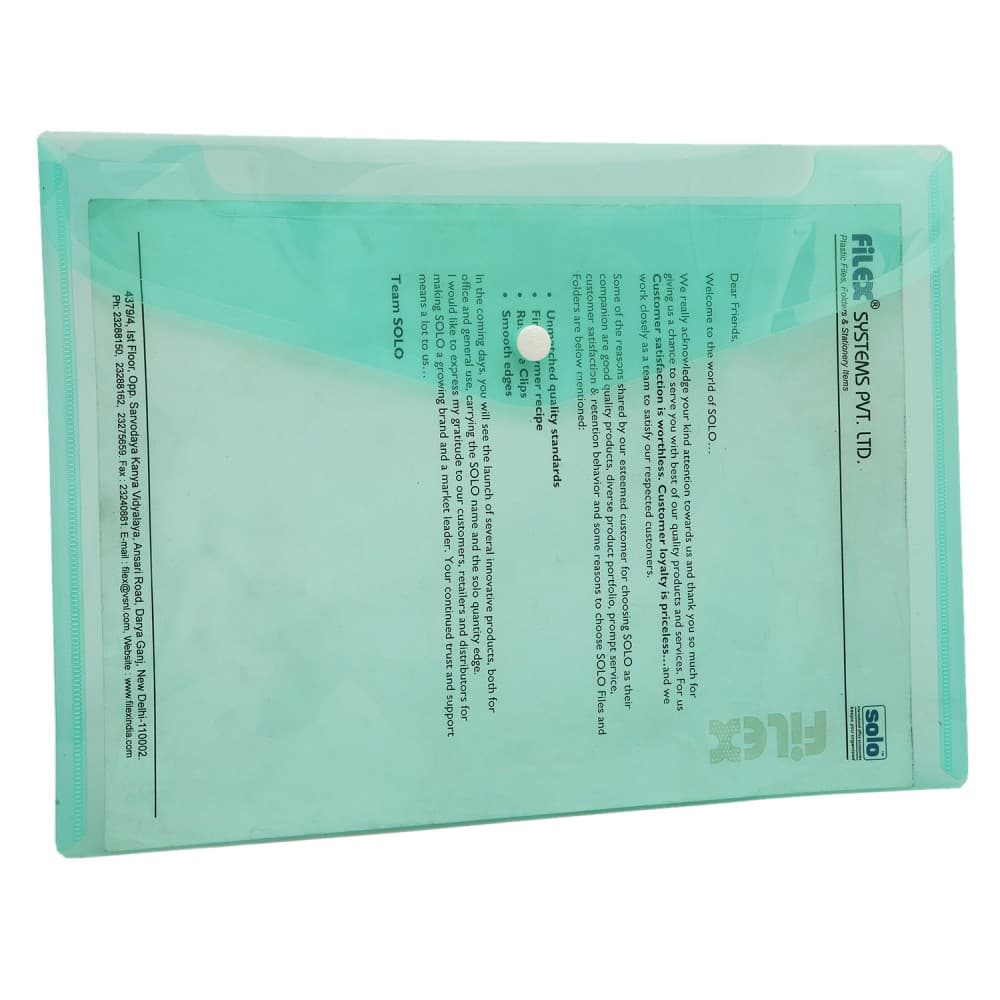 Solo My Clear Bag A4 Pack of 10