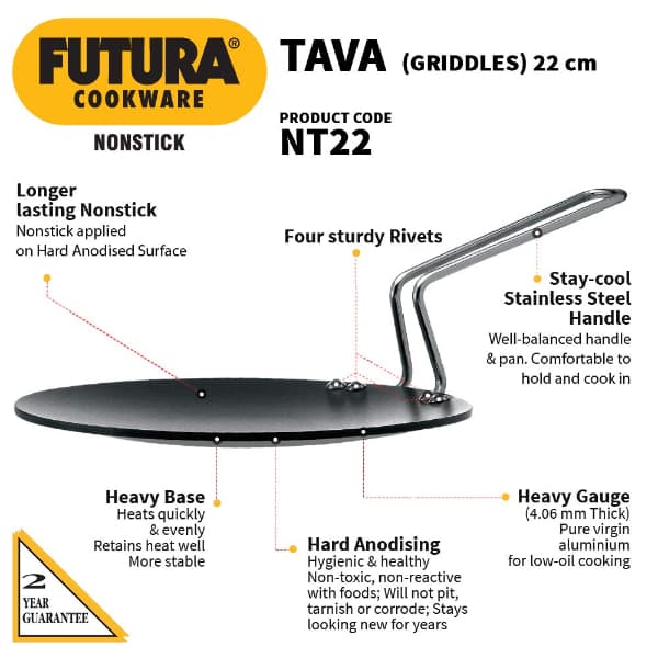 Hawkins 22cm Futura Nonstick Tava