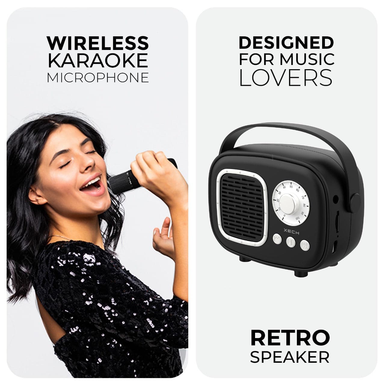 Xech Retro Jam Karaoke Speaker