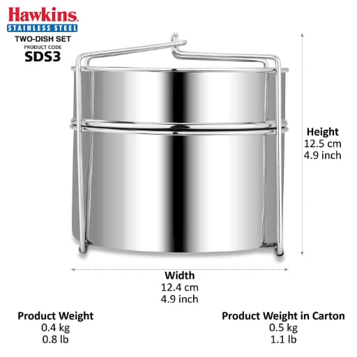 Hawkins Two-Dish Stainless Steel Cooker Separator