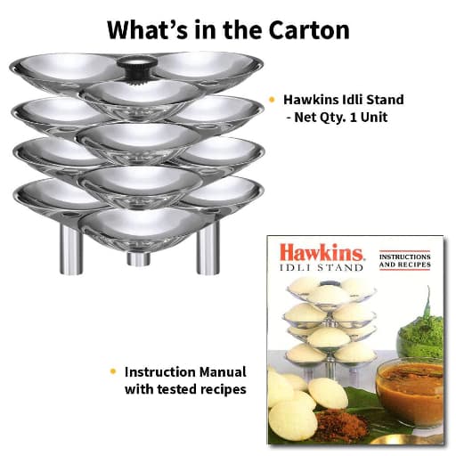 Hawkins Stainless Steel Idli Stand - 12 Idlis