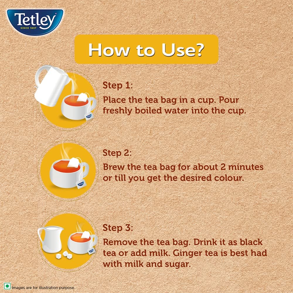 Tetley Flavour Tea 50's Bags Ginger