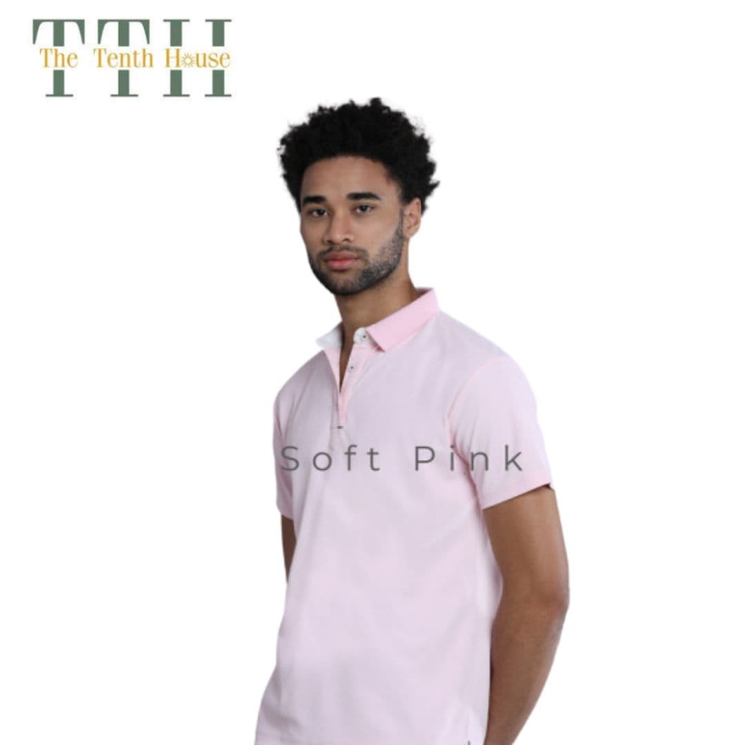 TTH Mars200 Dry Fit Polo T Shirt Soft Pink