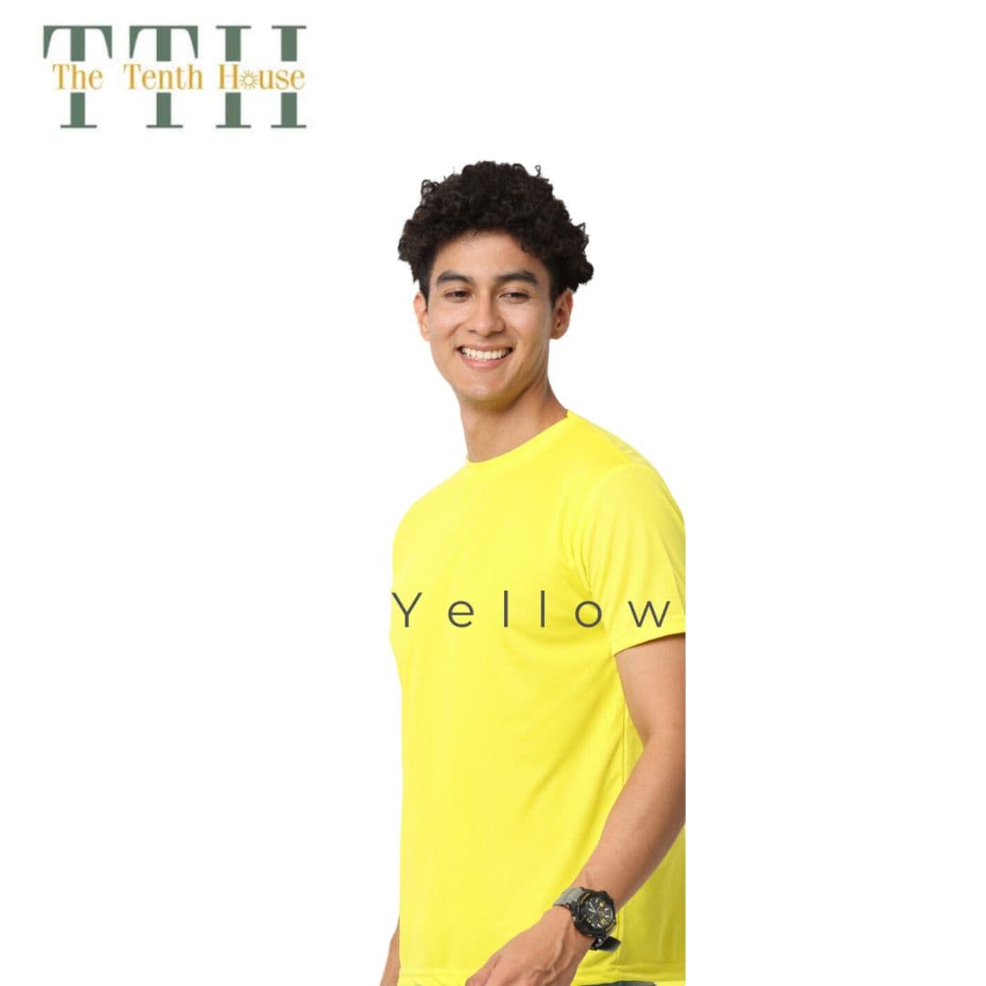 TTH Sports Crew Dry Fit Round Neck T Shirt Yellow