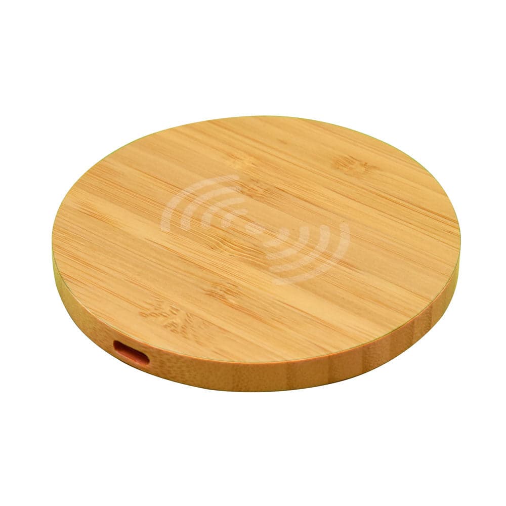 Wangari Olive 15W Round Wireless Bamboo Charger