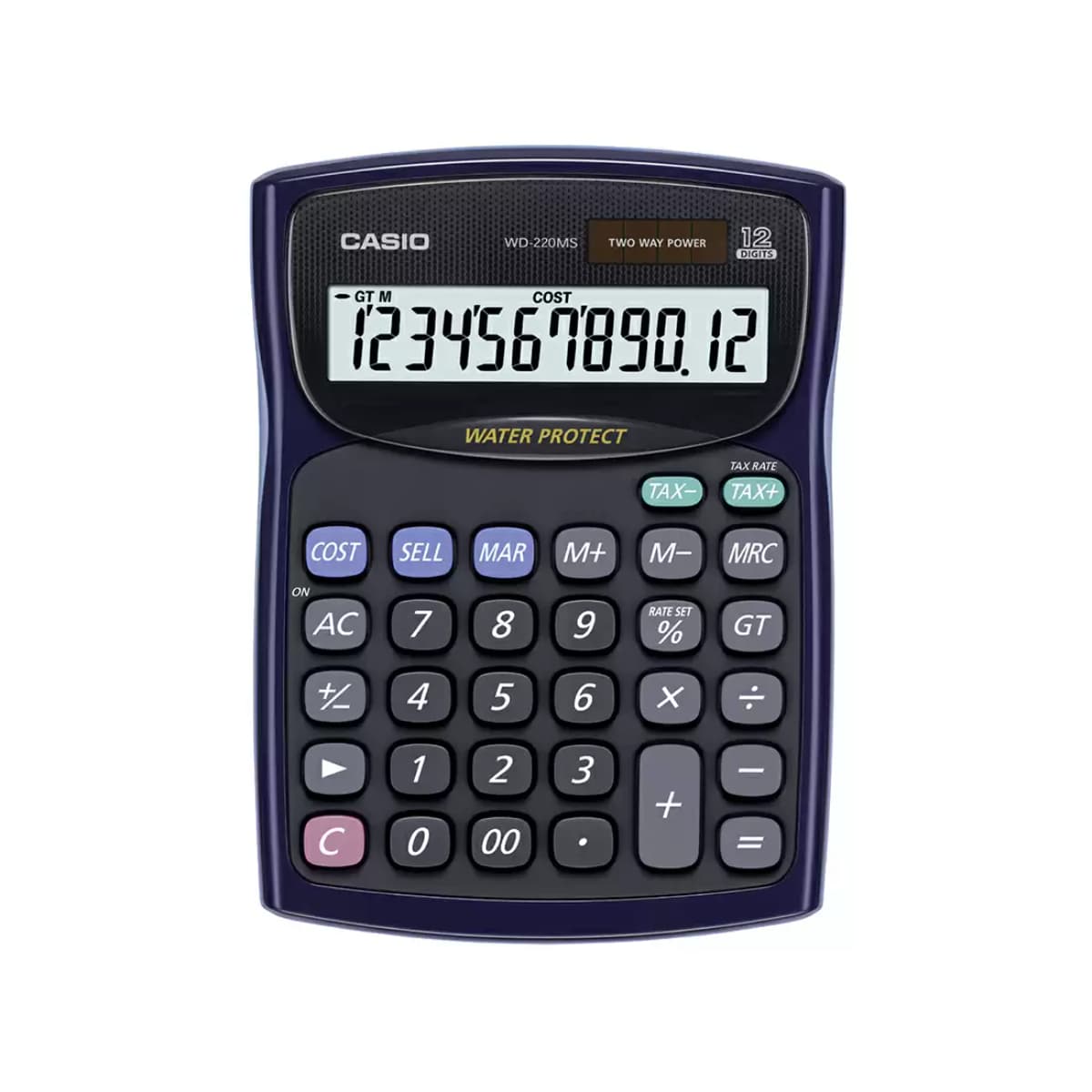 Casio WD-220MS Water Protected and Dust Proof Standard Calculator