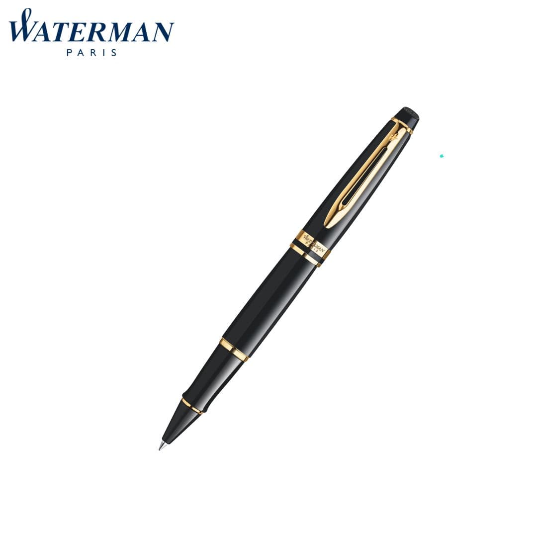 Waterman Expert Mars Black Gold Trim Roller Ball Pen